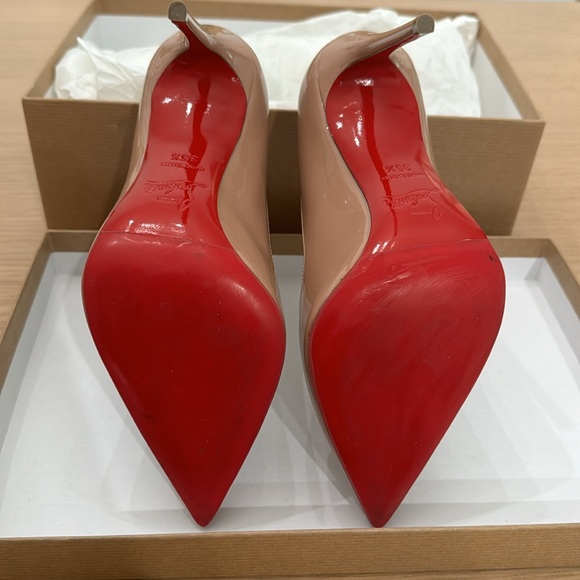 Christian Louboutin Pigalle 100mm Patent Calf Leather in Blush - Picture 3 of 7